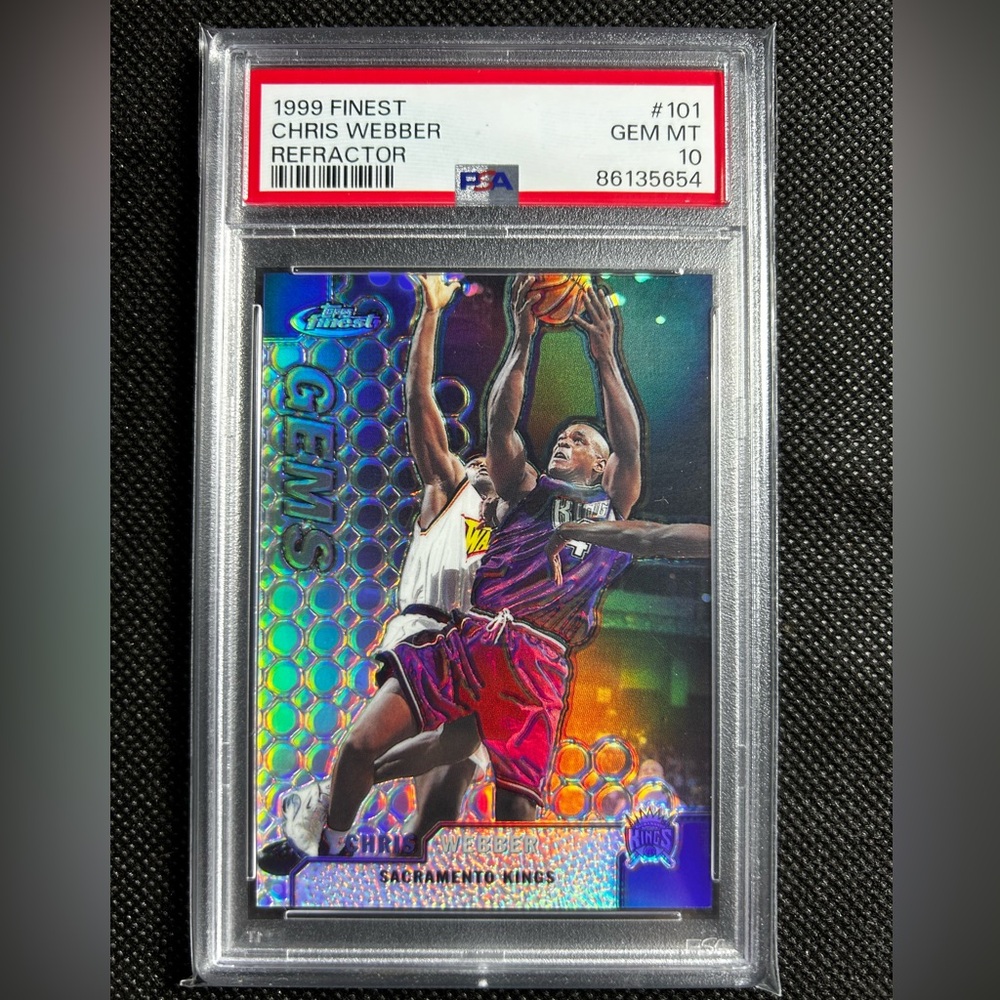 1999 Topps Finest Refractor #101 Chris Webber PSA 10 Gem Mint Sacramento Kings
